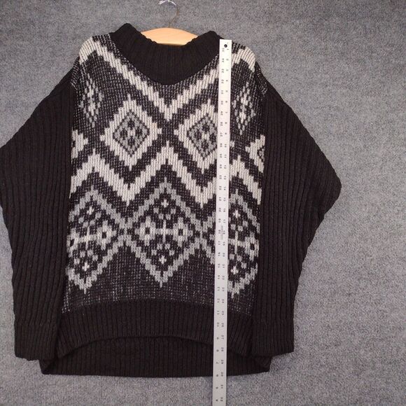 Vintage Carriage Court Womens Sweater Size Large Black White Diamond Geometric - Picture 4 of 11